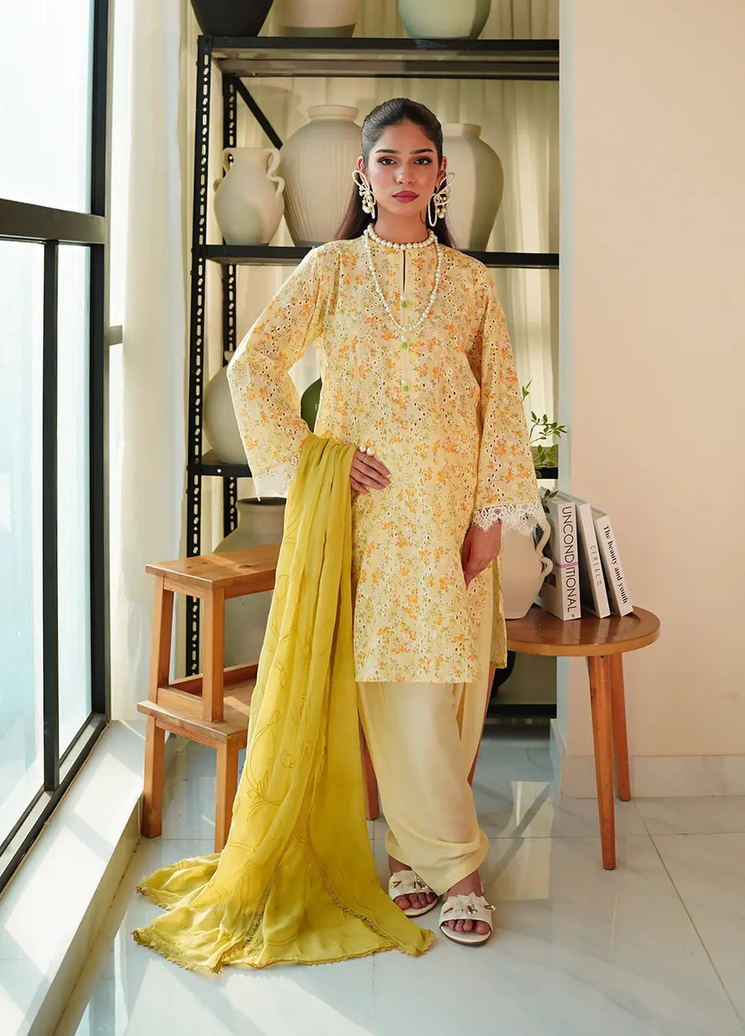 Menaal RTW Chikankari Lawn 2 Piece Suit SUNVEIL - Casual Collection