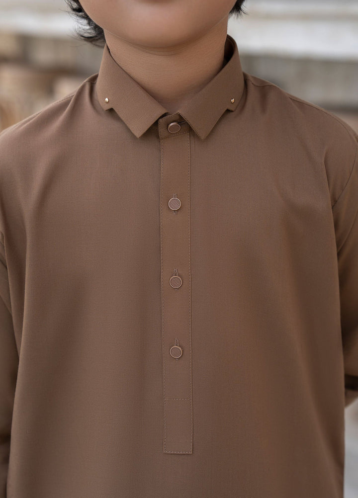 Buraq Boys RTW Solids Wash N Wear Kurta Shalwar Suit Kabeer Casual Collection