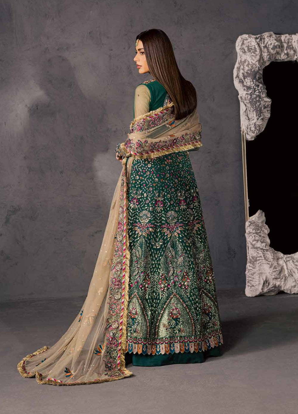 Muse Formal by Nureh Unstitched Embroidered Net 4 Piece Suit NU26UMF NFM-01 - Wedding Collection
