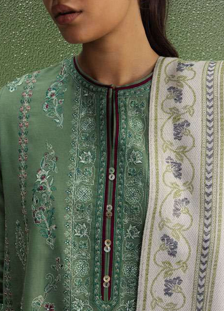 Coco by Zara Shahjahan Unstitched Khaddar 3 Piece Suit CZS26UKW SARD 1B - Winter Collection
