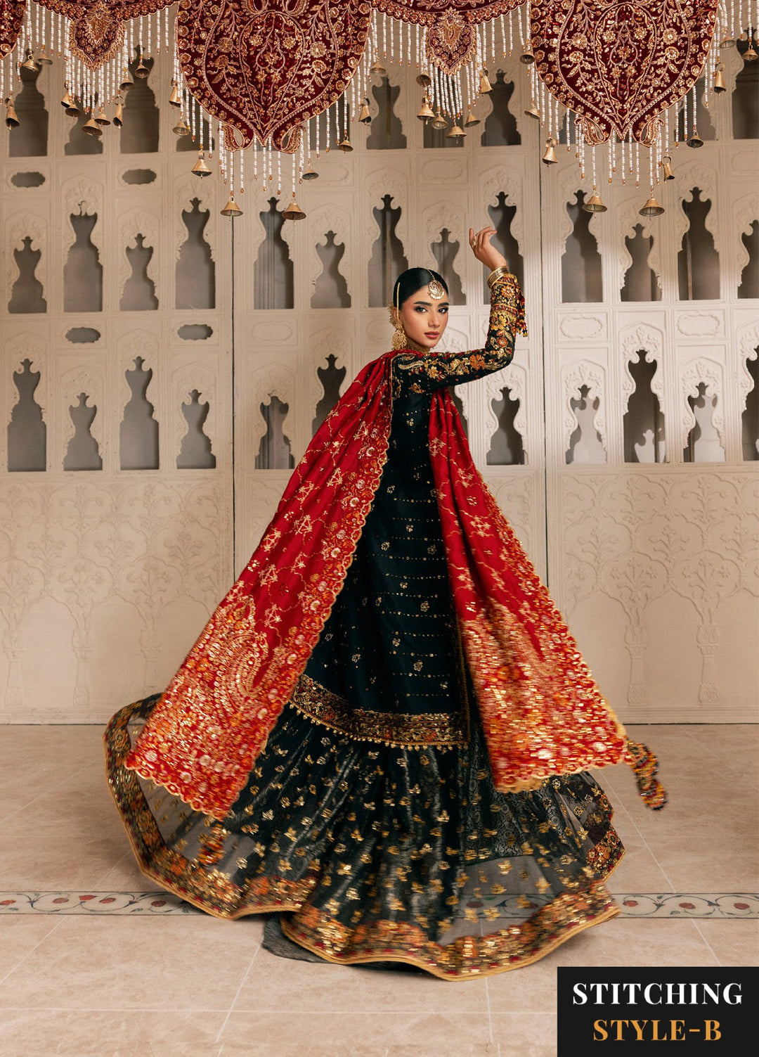 AIK Atelier Unstitched Embroidered Kataan Silk 3 Piece Suit AIK26UAW D-06 - Wedding Collection