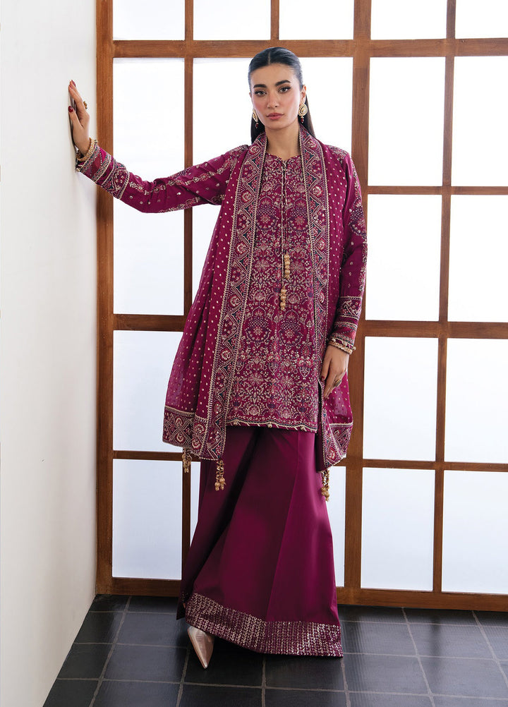 Kalani by Xenia Formals Unstitched Embroidered Rawsilk 3 Piece Suit XE26UKW 06-NAYRA - Wedding Collection