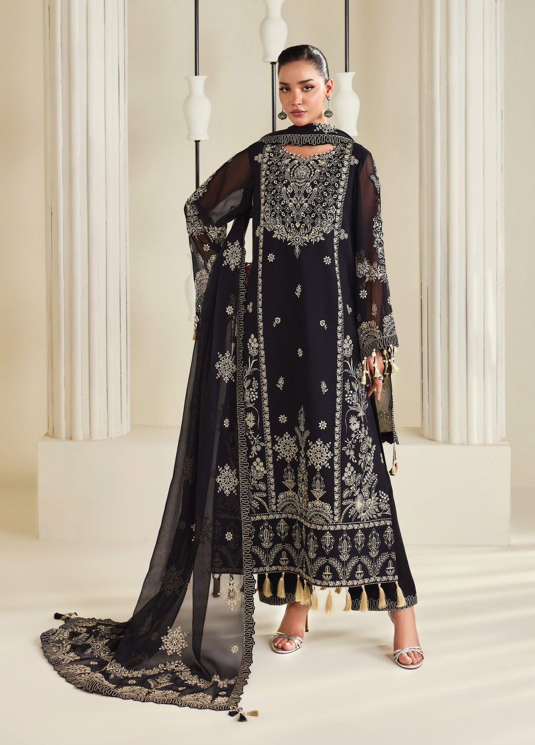 Dhaagay by Alizeh Fashion Unstitched Embroidered Chiffon 3 Piece Suit AF26UCD AF-DHG-5050 Zarly - Festive Collection