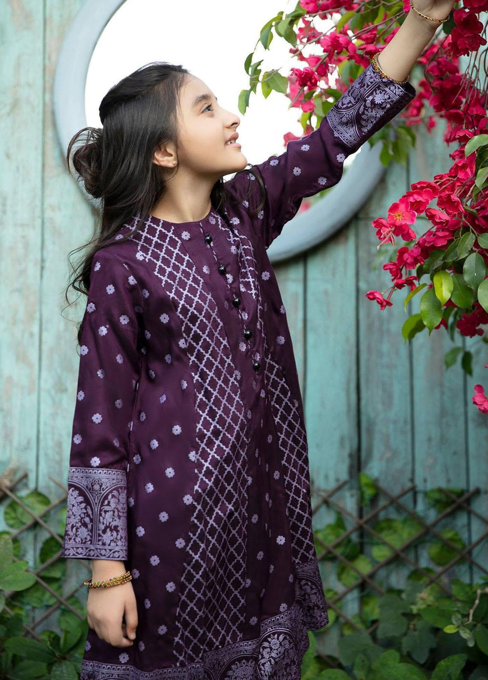 Garnet Clothing Lawn Fancy Girls 2 Piece Suit -  SAGE