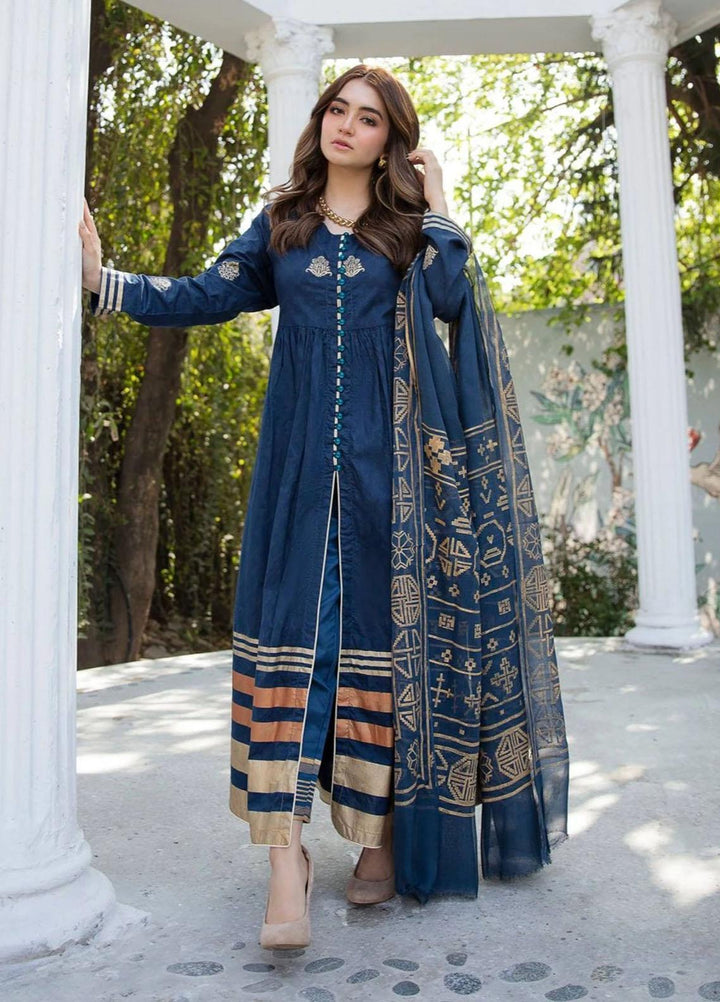 Garnet Clothing Pret Luxury Pret Screen Printed Lawn Frock TAABIR