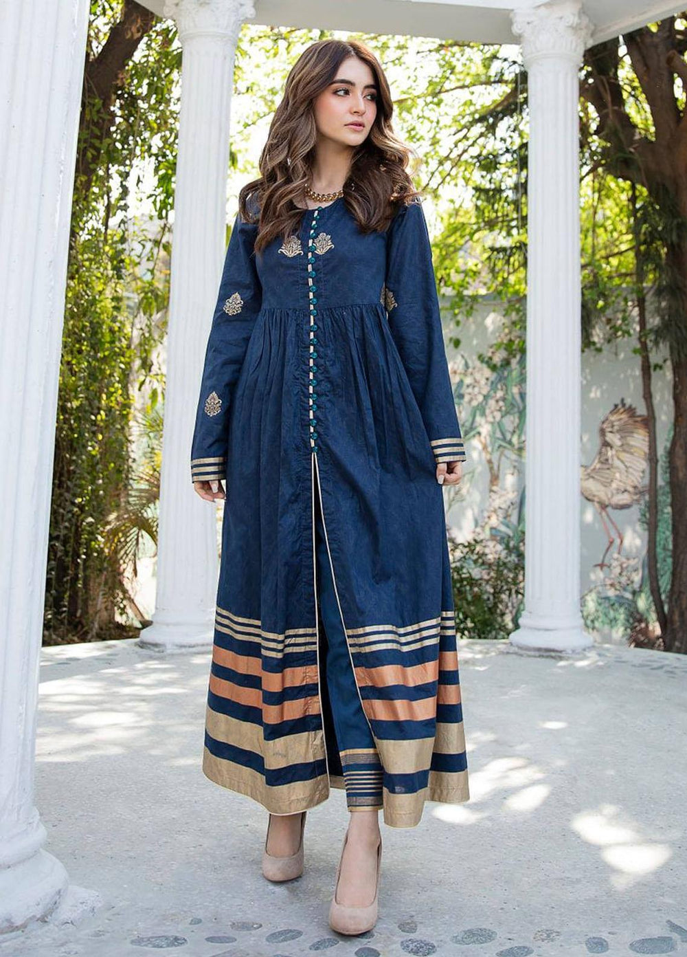 Garnet Clothing Screen Printed Lawn Stitched 3 Piece Suit TAABIR