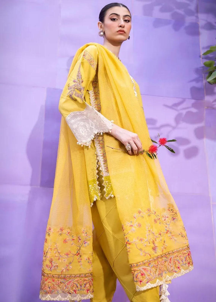 Muzlin By Sana Safinaz Embroidered Lawn Suits Unstitched 3 Piece SS23MZ 18A - Summer Collection