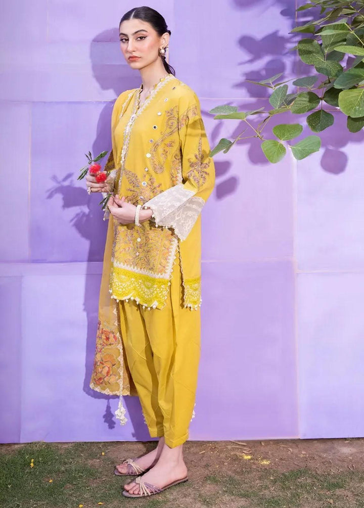 Muzlin By Sana Safinaz Embroidered Lawn Suits Unstitched 3 Piece SS23MZ 18A - Summer Collection