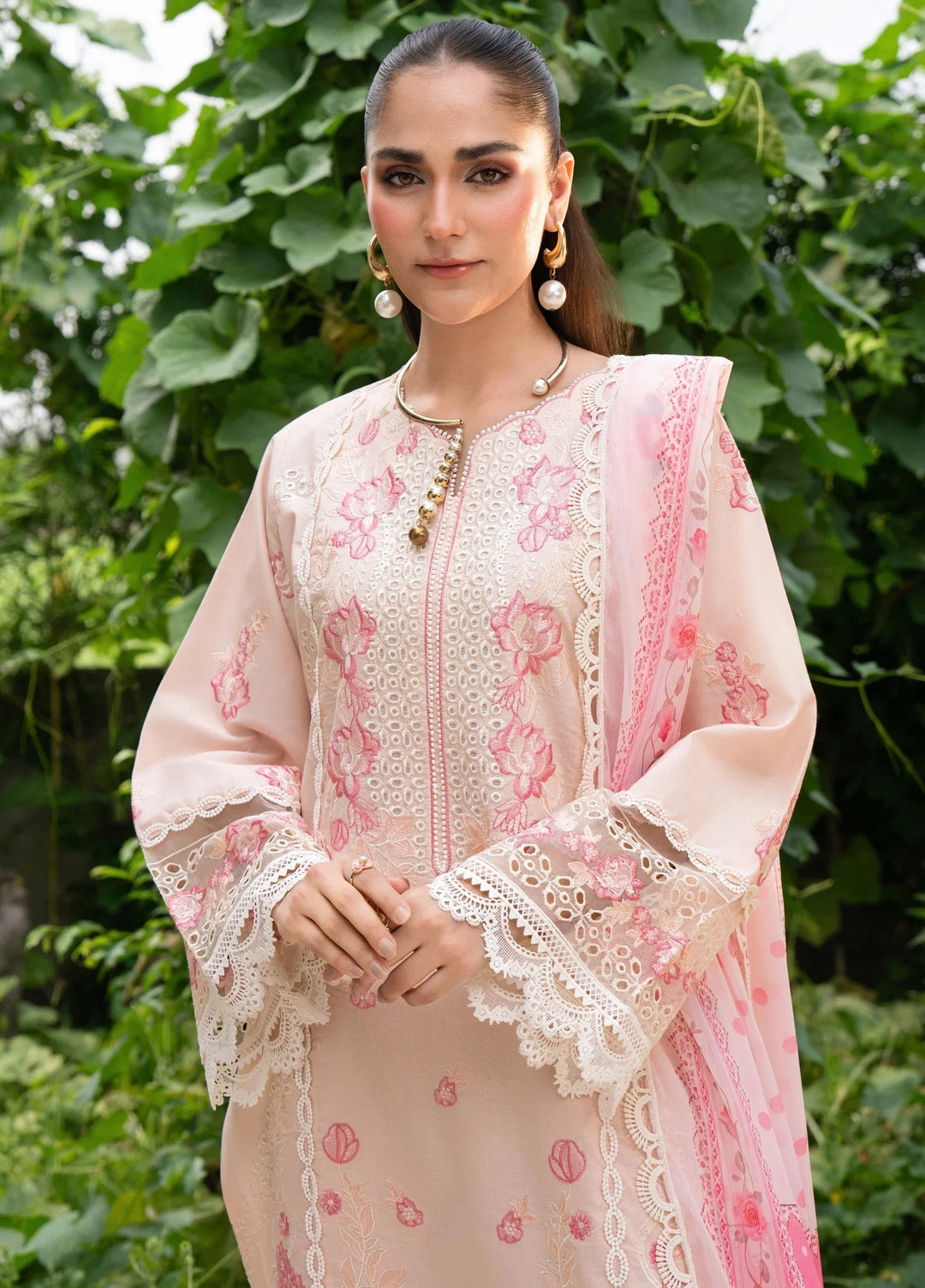 Chandan Nagri RTW Embroidered Lawn 3 Piece Suit Ashen Grace - Casual Collection