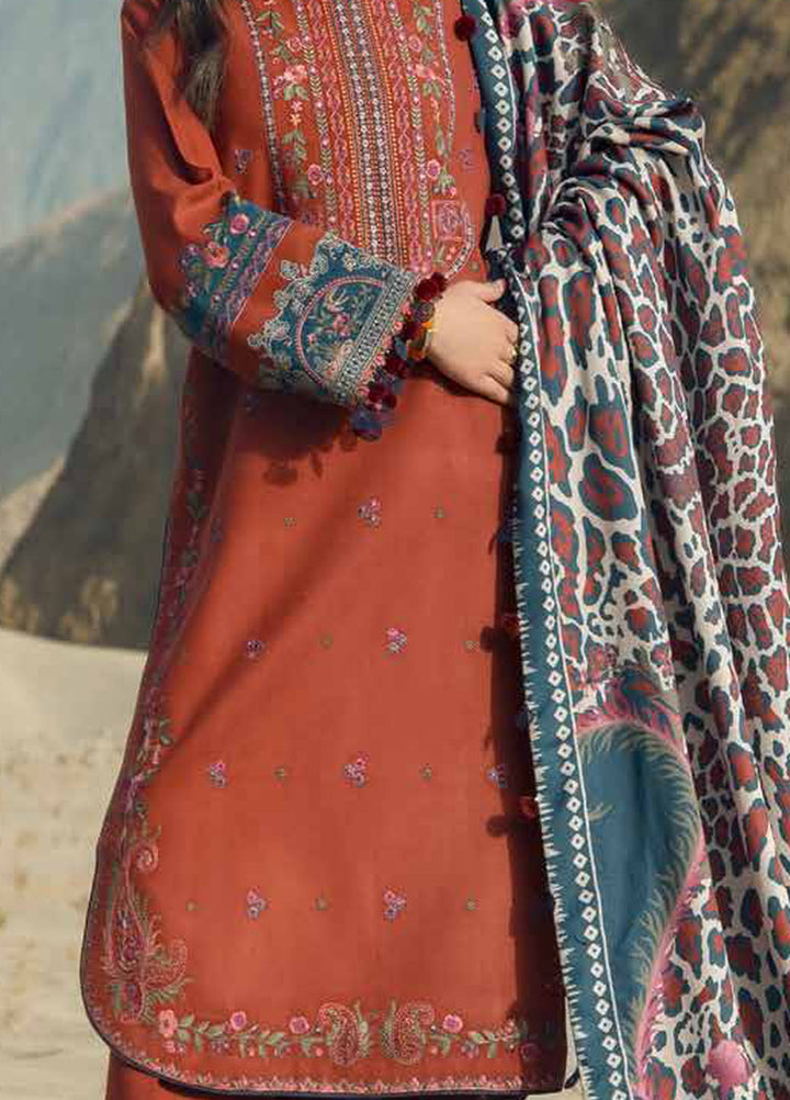 Poshima by Charizma Unstitched Peach Leather 3 Piece Suit CHR26UPP PSW6-14 - Casual Collection