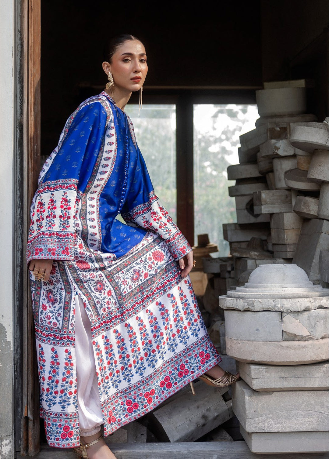 Lady Aik by AIK Atelier Unstitched Printed Silk 2 Piece Suit AIK26ULA 06 - Festive Collection
