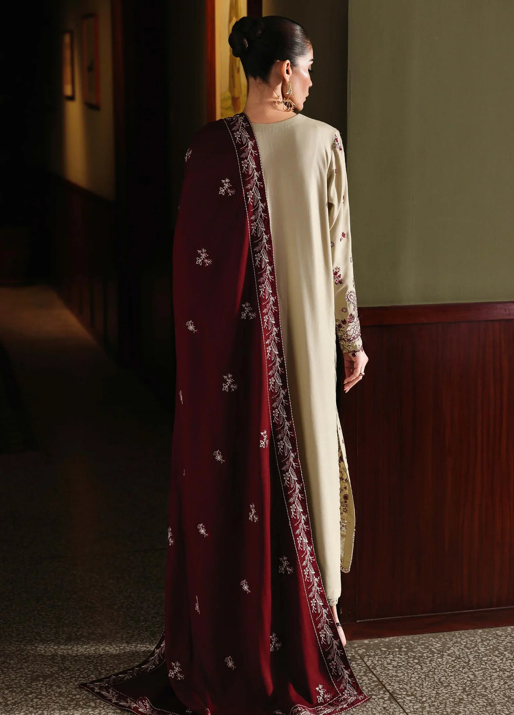 Nureh Exclusive Unstitched Embroidered Marina 3 Piece Suit NU26UEM NE-278 - Festive Collection