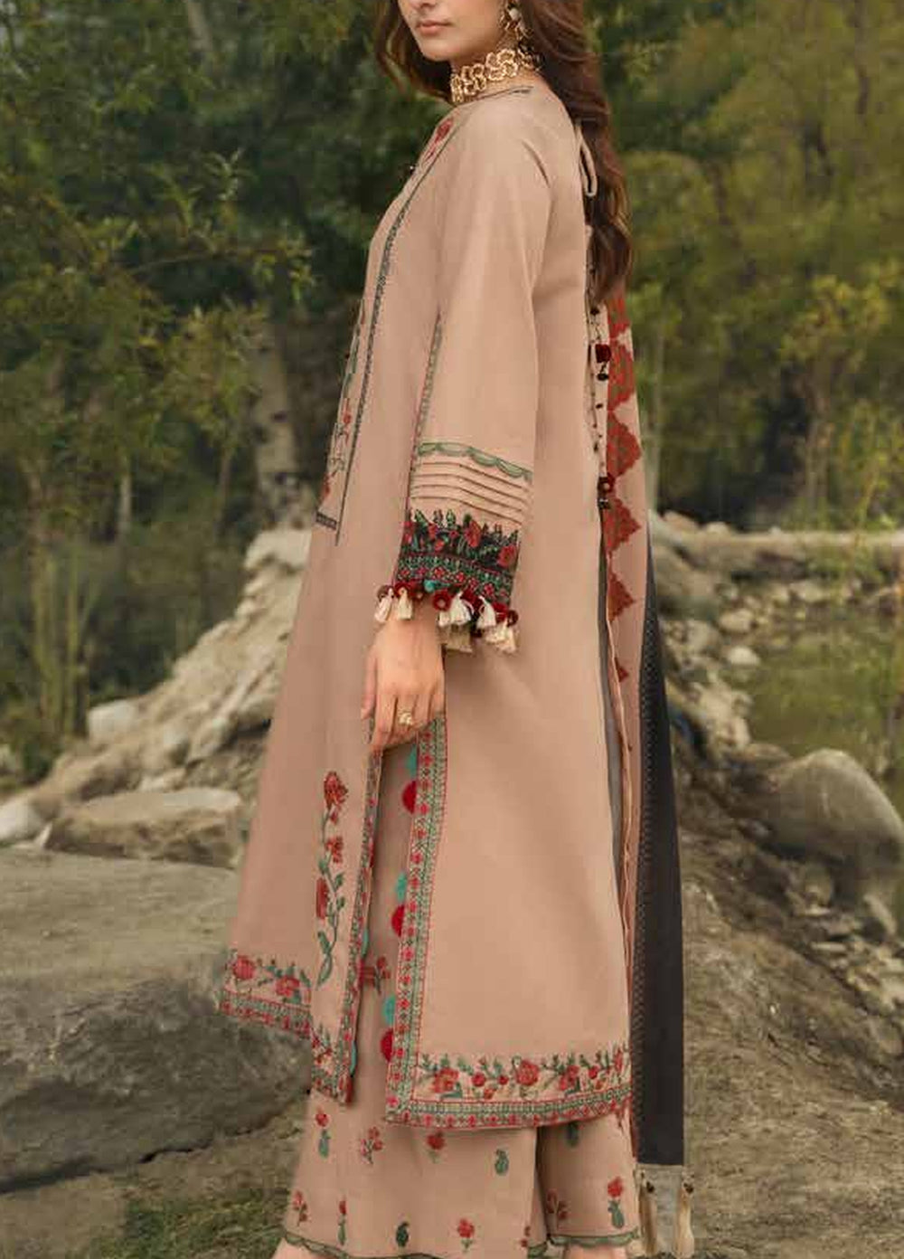 Poshima by Charizma Unstitched Peach Leather 3 Piece Suit CHR26UPP PSW6-17 - Casual Collection