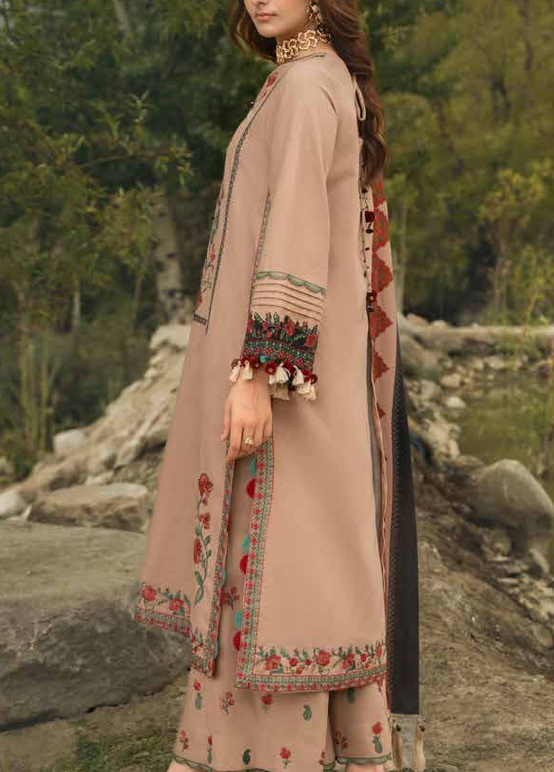 Poshima by Charizma Unstitched Peach Leather 3 Piece Suit CHR26UPP PSW6-17 - Casual Collection
