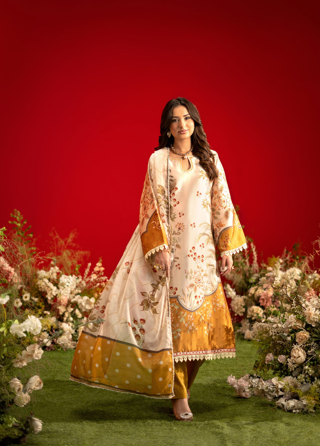 Marine by Rashid Textiles Unstitched Printed Luxury Silk 3 Piece Suit RT26USM D-3907 - Winter Collection