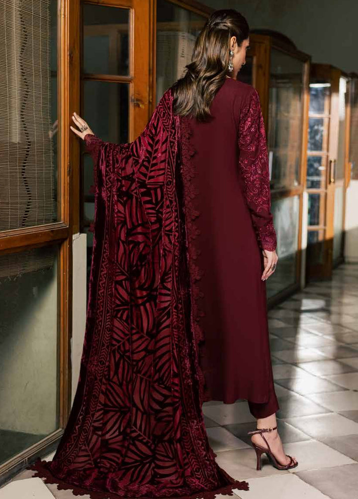 Nureh Exclusive Unstitched Leather Peach with Shawl 3 Piece Suit NU26UEP NE-286 - Festive Collection