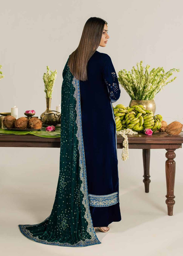 Maya by Nureh Unstitched Embroidered Velvet 3 Piece Suit NU26UMV NW-137 - Wedding Collection