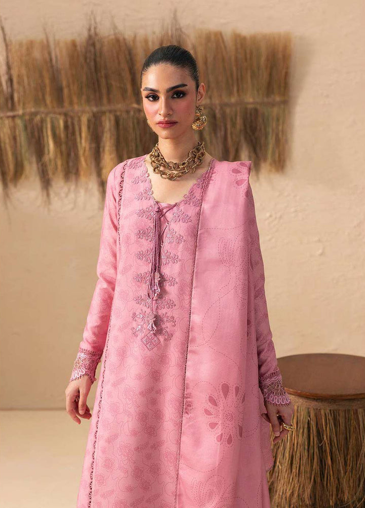 Q prints by Qalamkar Unstitched Embroidered Slub Linen 3 Piece Suit QLK26ULQ Seema QPW-07A - Winter Collection