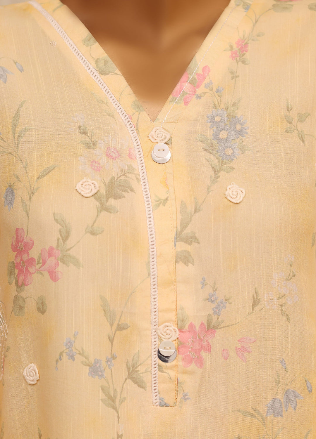 Majestic by HZ Textiles RTW Embroidered Raw Silk 3 Piece Suit HZ26RSM Buttermilk XRPE-3P-006 - Casual Collection