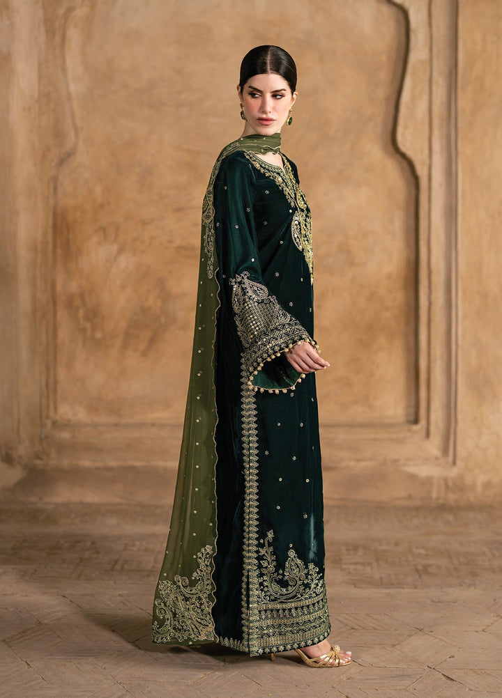 Mor by Xenia Formals Unstitched Embroidered Velvet 3 Piece Suit XE26UMV 05 Aadar - Festive Collection