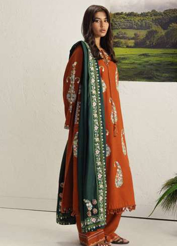 Coco by Zara Shahjahan Unstitched Khaddar 3 Piece Suit CZS26UKW SHIREEN 6B - Winter Collection