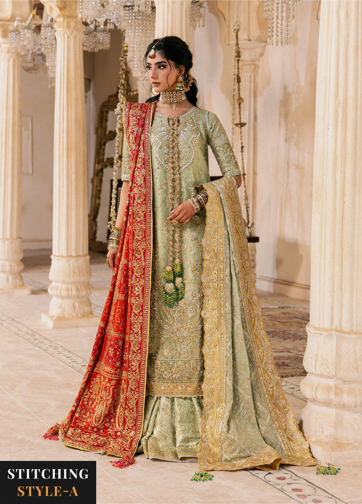 AIK Atelier Unstitched Embroidered Zari Net 3 Piece Suit AIK26UAW D-07 - Wedding Collection
