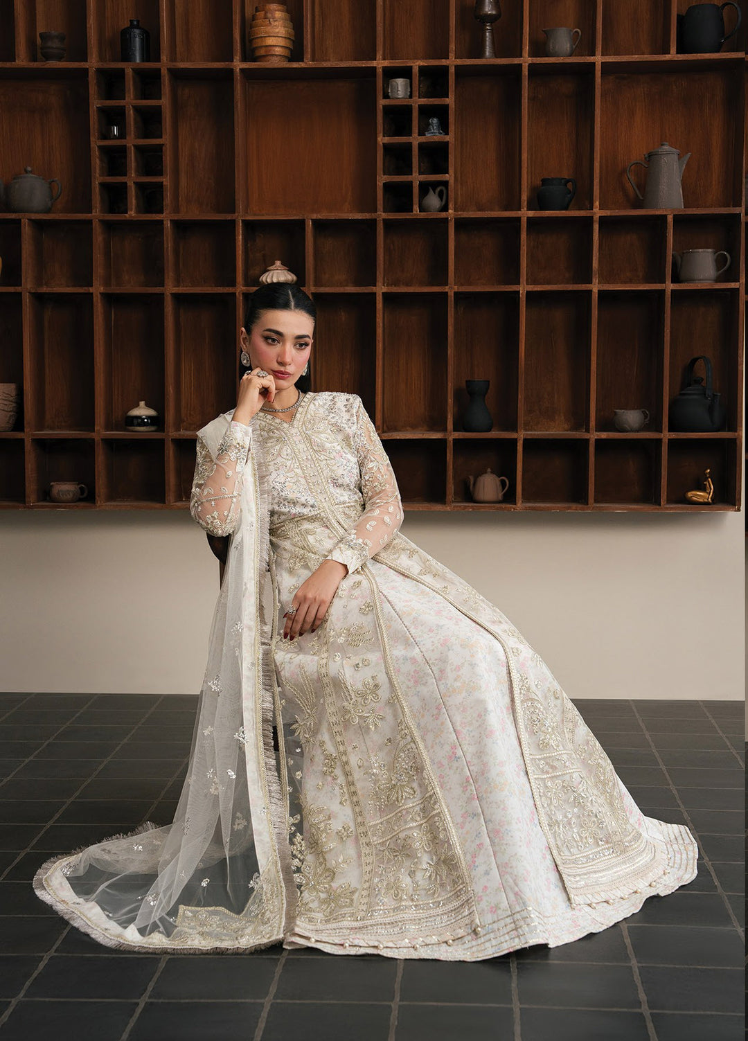Kalani by Xenia Formals Unstitched Embroidered Net 3 Piece Suit XE26UKW 07-Liore - Wedding Collection