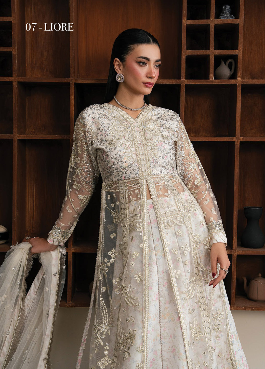 Kalani by Xenia Formals Unstitched Embroidered Net 3 Piece Suit XE26UKW 07-Liore - Wedding Collection