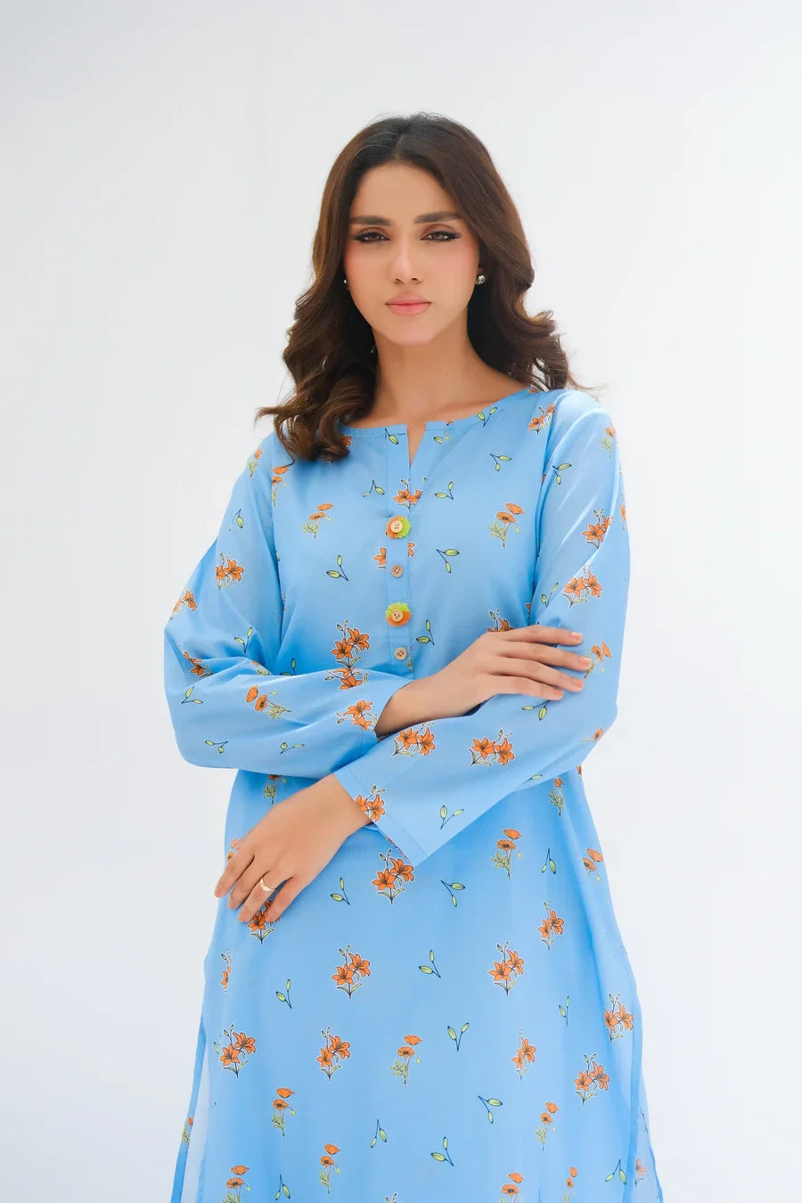 Dhaga Women Pret Printed 2 Piece Lawn Matching Separate FW24DSP007 - Summer Collection