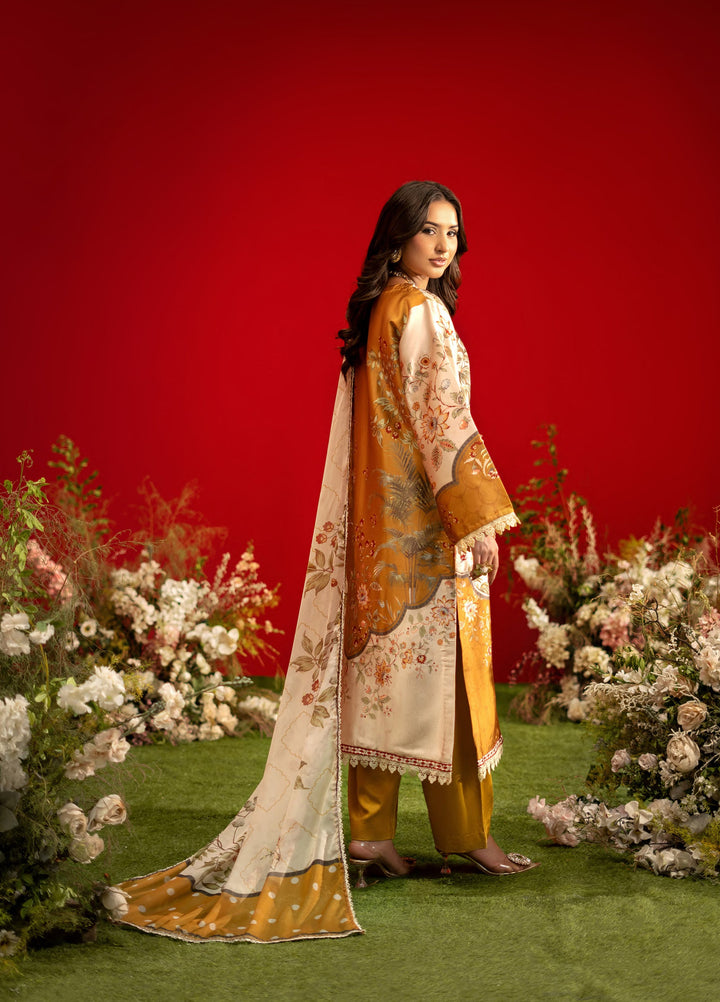 Marine by Rashid Textiles Unstitched Printed Luxury Silk 3 Piece Suit RT26USM D-3907 - Winter Collection