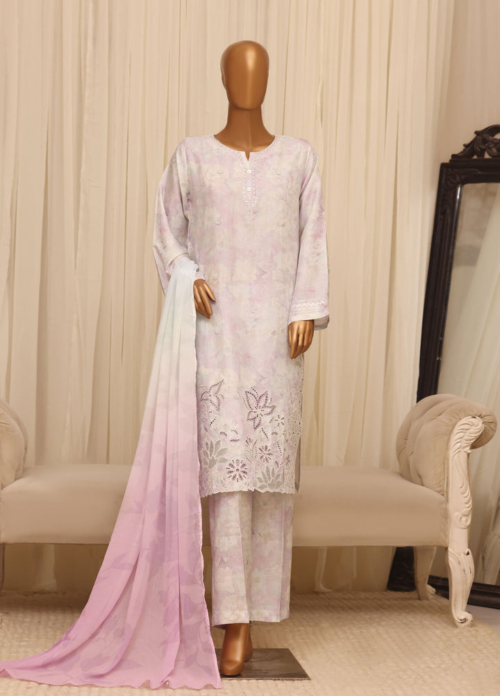 Majestic by HZ Textiles RTW Embroidered Raw Silk 3 Piece Suit HZ26RSM Wisteria XRPE-3P-004 - Casual Collection