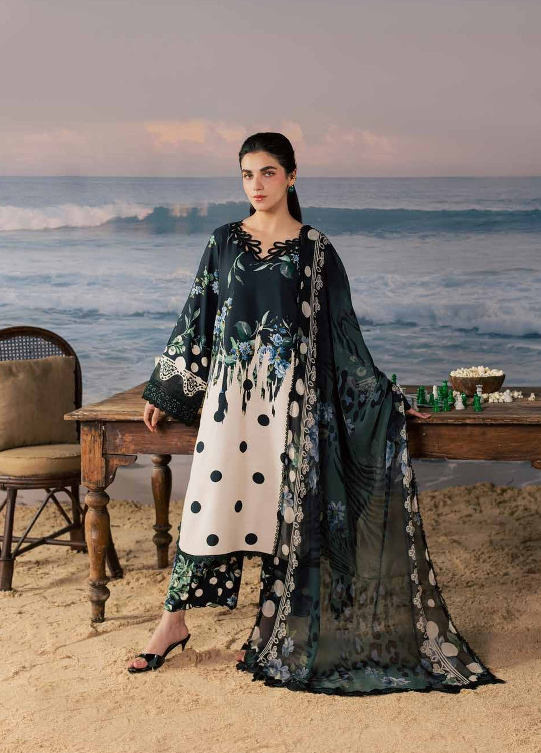 Daily Delights by Nureh Unstitched Embroidered Viscose Slub 3 Piece Suit NU26UDD DD-39 - Casual Collection