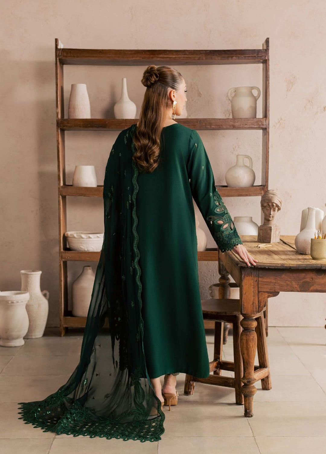 Nureh Unstitched Embroidered Karandi 3 Piece Suit NU26UKE NE-271 - Festive Collection