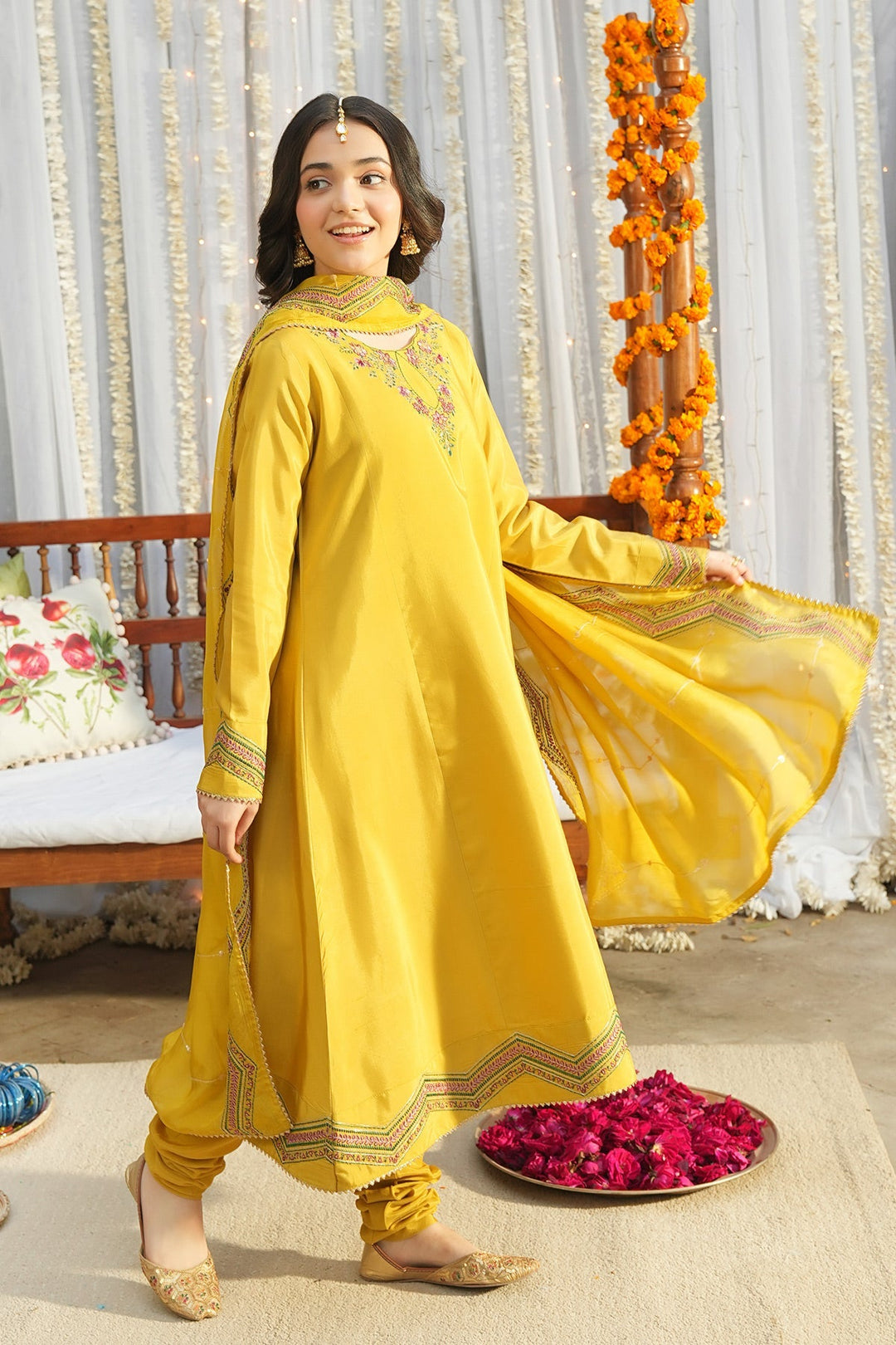 Noore Eid by Panache Girls RTW Embroidered Silk 3 Piece Suit Zivaa - Eid Collection
