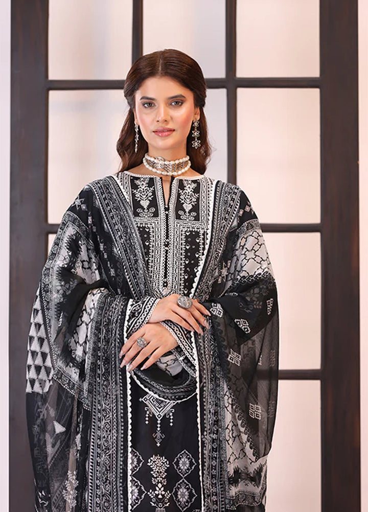 La Elise Women Unstitched Embroidered Lawn 3 Piece Suit 0001209 Zara - Festive Collection