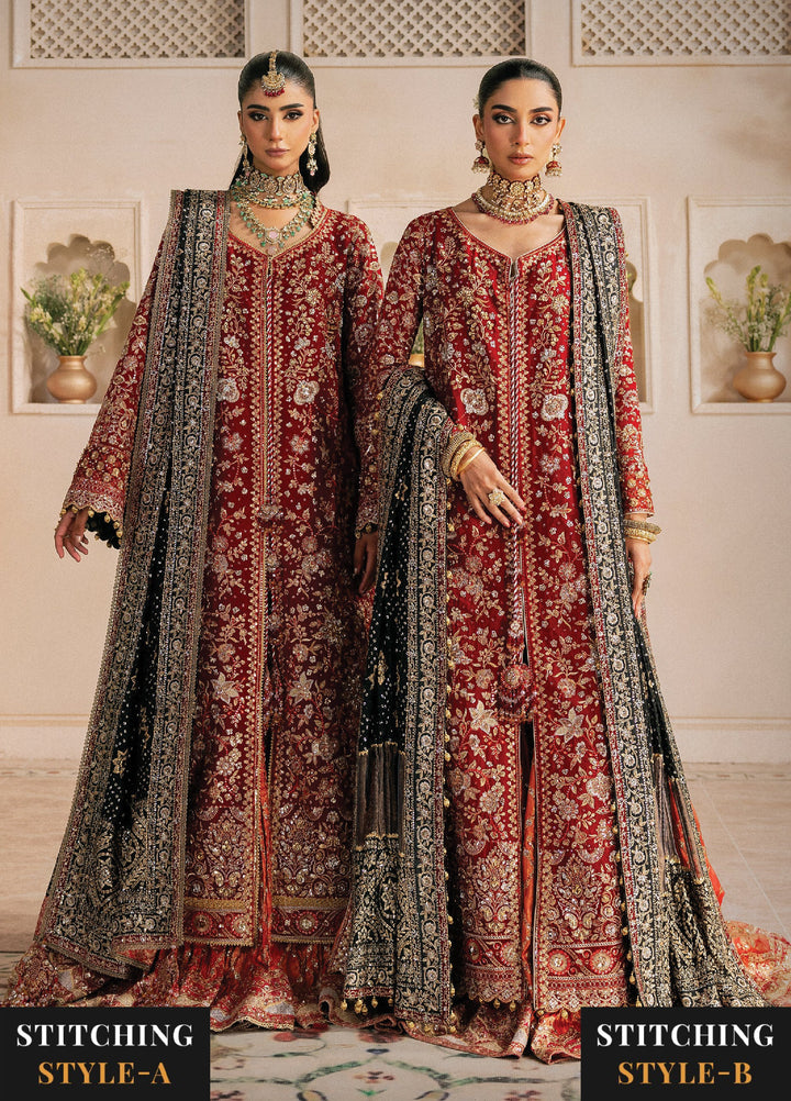 AIK Atelier Unstitched Embroidered Medium Silk 3 Piece Suit AIK26UAW D-08 - Wedding Collection