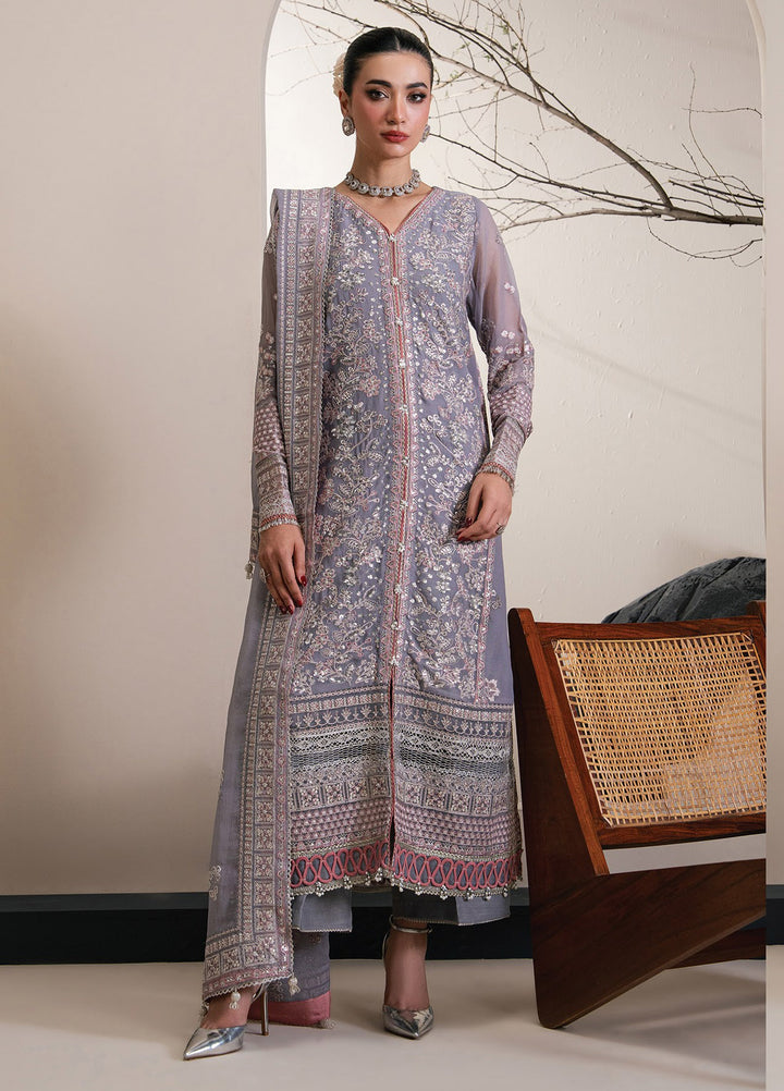 Kalani by Xenia Formals Unstitched Embroidered Chiffon 3 Piece Suit XE26UKW 08-Isara - Wedding Collection