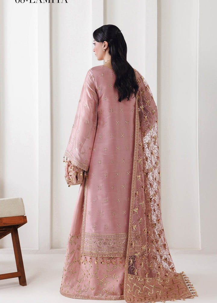 La Ruhe By Alizeh Fashion Unstitched Embroidered Sheesh Silk 3 Piece Suit AF26URW AF-CH-2269-LAMIYA - Wedding Collection