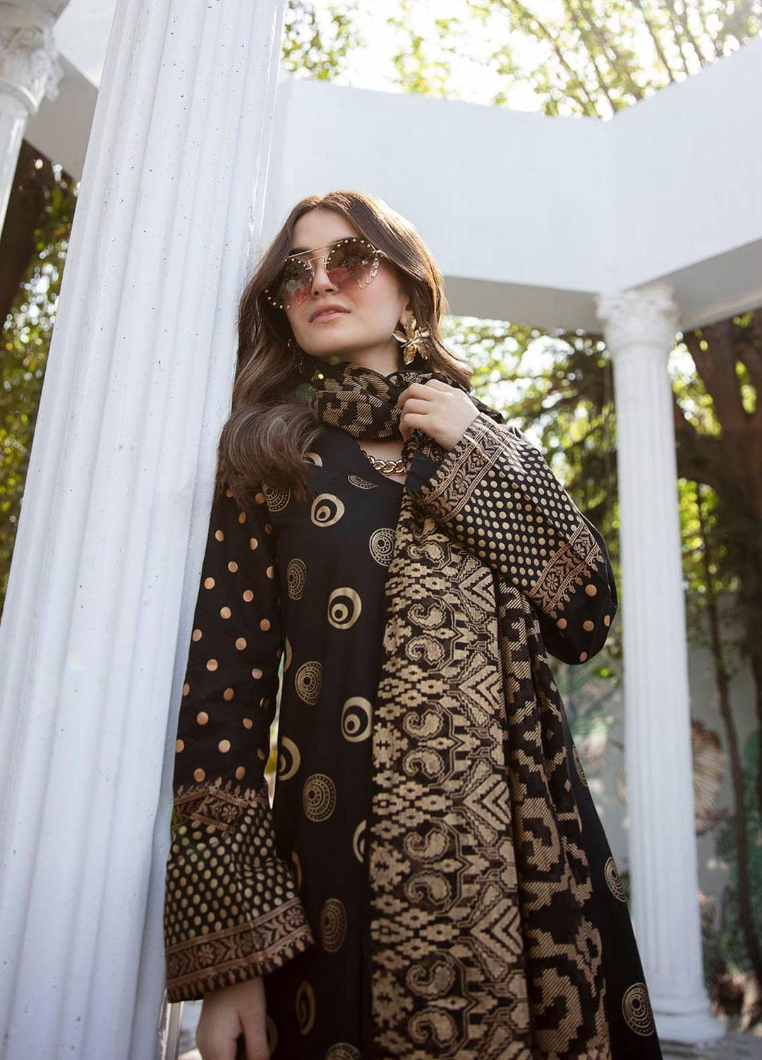 Garnet Clothing Pret Luxury Pret Screen Printed Lawn Shirt DILKASH