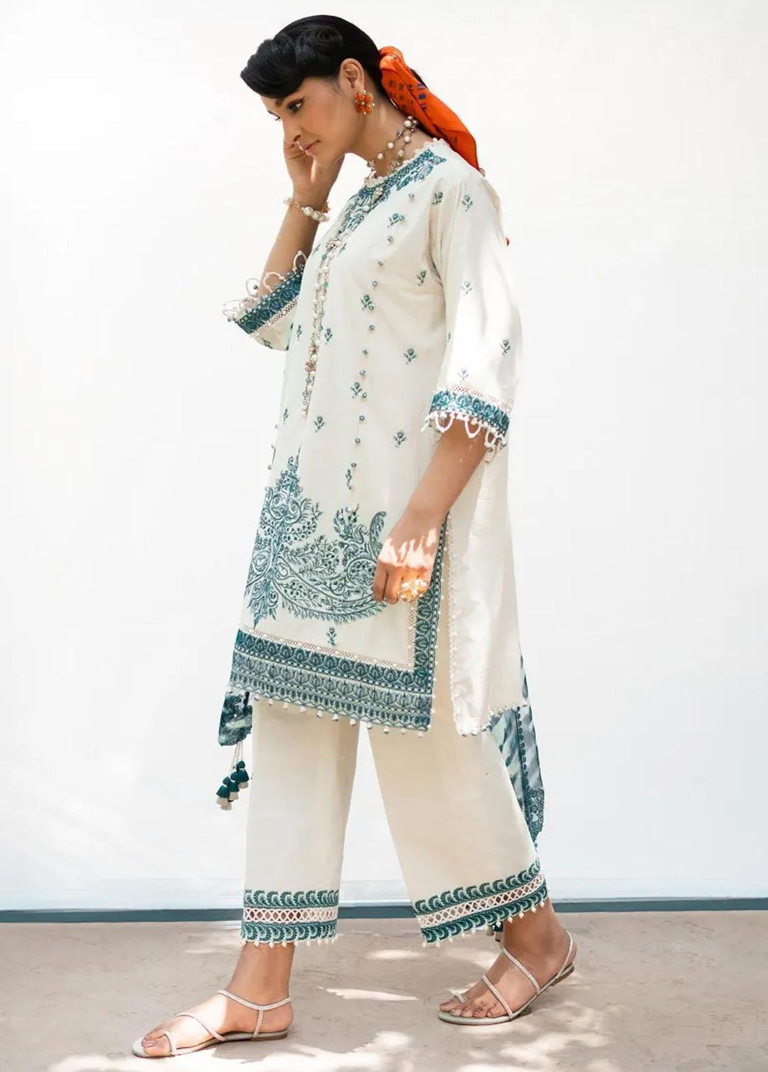 Muzlin By Sana Safinaz Embroidered Lawn Suits Unstitched 3 Piece SS23MZ 17A - Summer Collection
