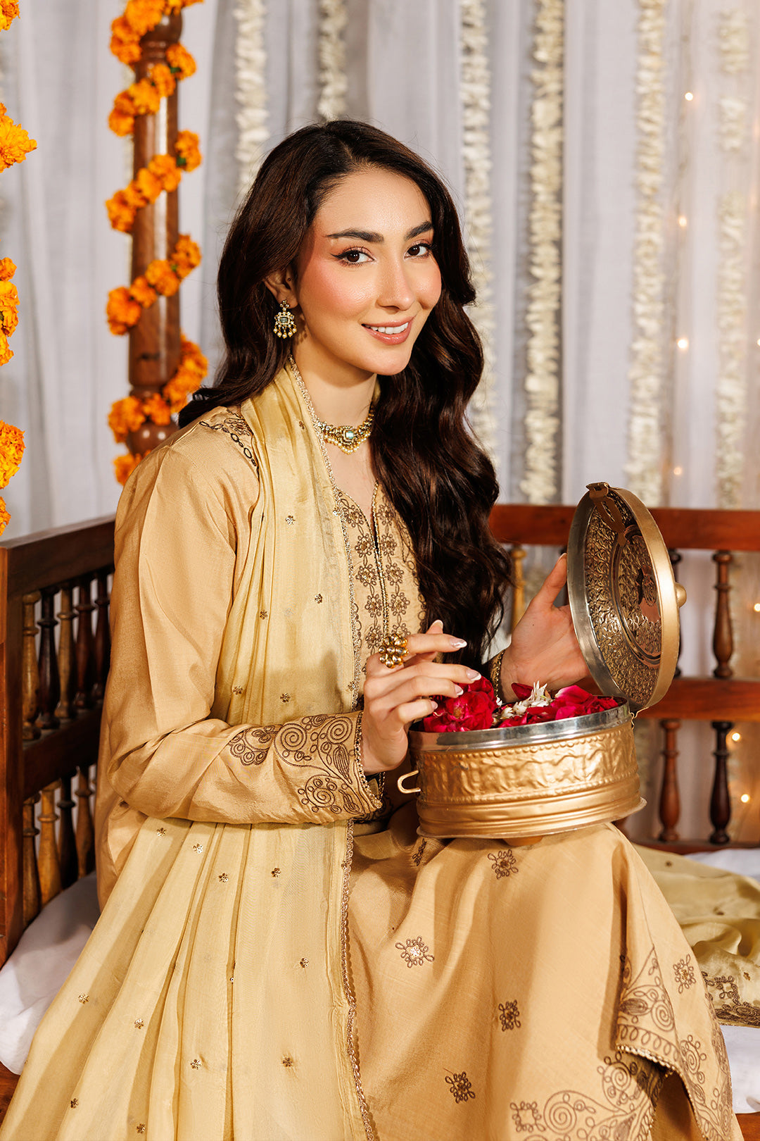 Noore Eid by Panache Women RTW Embroidered Raw Silk 3 Piece Suit Deyar - Eid Collection