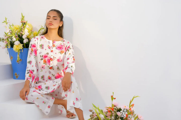 Dhaga Women Pret Printed 2 Piece Lawn Matching Separate FW24DSP008 - Summer Collection