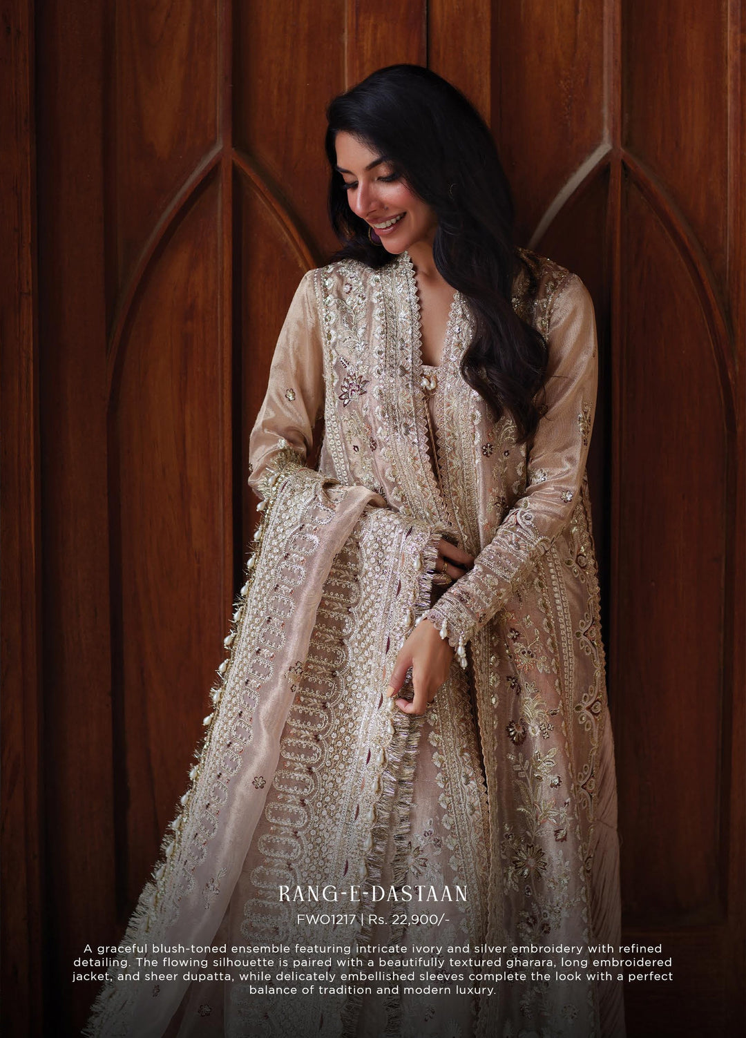 Dastangoi by Afrozeh Unstitched Embroidered Zari 3 Piece Suit AF26UDW RANG-E-DASTAAN FW01217 - Wedding Collection