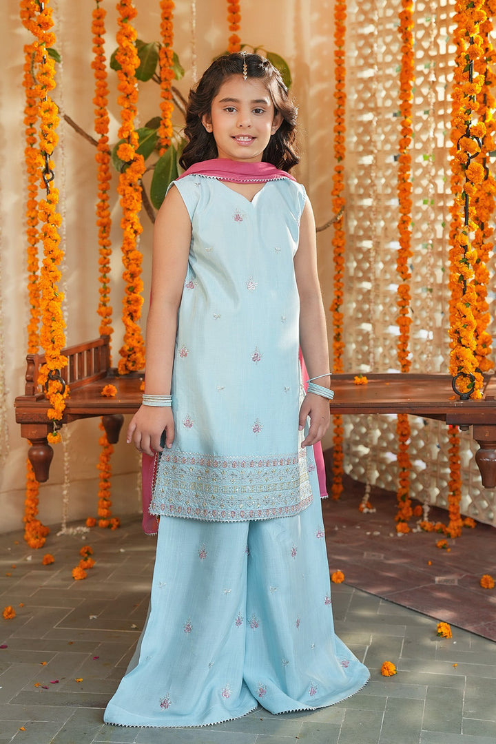 Noore Eid by Panache Girls RTW Embroidered Silk 3 Piece Suit Haya - Eid Collection