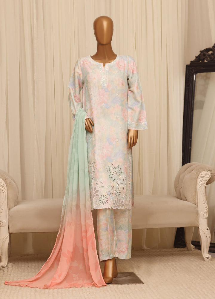 Majestic by HZ Textiles RTW Embroidered Raw Silk 3 Piece Suit HZ26RSM Seafoam XRPE-3P-003 - Casual Collection