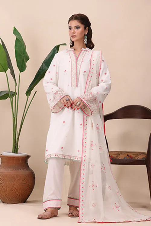 La Elise Women RTW Embroidered Khaddi Net 3 Piece Suit 0001404 Muge - Casual Collection
