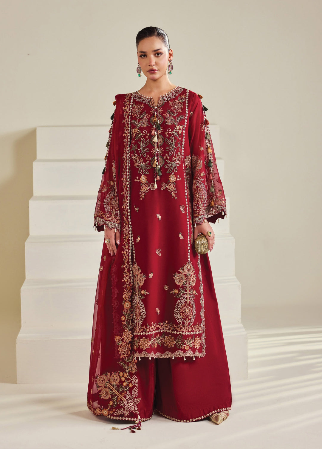 Dhaagay by Alizeh Fashion Unstitched Embroidered Chiffon 3 Piece Suit AF26UCD AF-DHG-5053 Suraira - Festive Collection