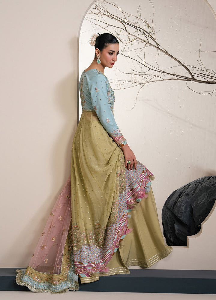 Kalani by Xenia Formals Unstitched Embroidered Raw Silk 3 Piece Suit XE26UKW 09-Zana - Wedding Collection