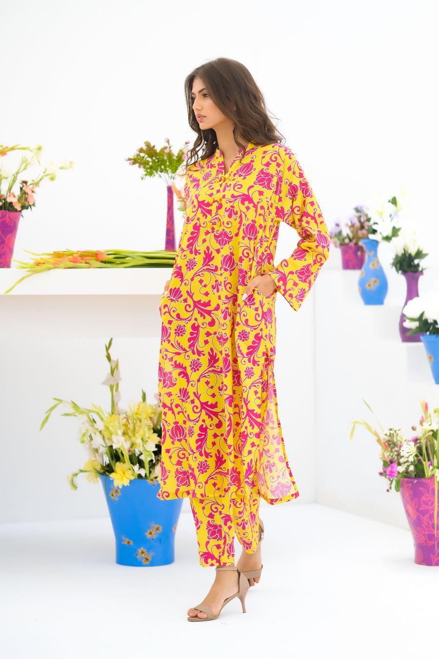 Dhaga Women Pret Printed 2 Piece Lawn Matching Separate FW24DSP005 - Summer Collection