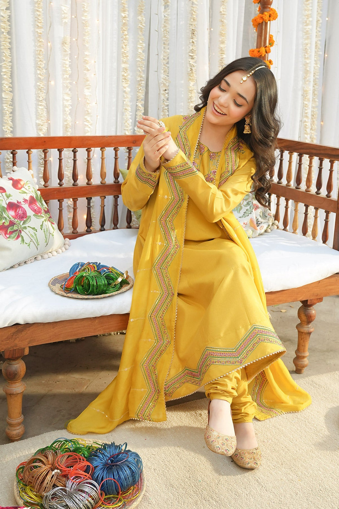 Noore Eid by Panache Girls RTW Embroidered Silk 3 Piece Suit Zivaa - Eid Collection